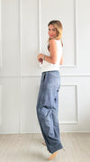 Faux Denim Situation Pant -Dark Denim-170 Bottoms-Elan-Coastal Bloom Boutique, find the trendiest versions of the popular styles and looks Located in Indialantic, FL