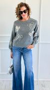 Take A Bow Sweater-140 Sweaters-Dreamers-Coastal Bloom Boutique, find the trendiest versions of the popular styles and looks Located in Indialantic, FL