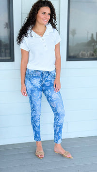 Petal Wash Italian Denim Pant-190 Denim-SASU UNICORN-Coastal Bloom Boutique, find the trendiest versions of the popular styles and looks Located in Indialantic, FL