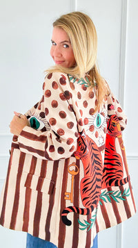 Twin Tigri Italian Jacket-160 Jackets-Italianissimo-Coastal Bloom Boutique, find the trendiest versions of the popular styles and looks Located in Indialantic, FL