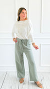 Eileen Cozy Lounge Pant - Sage-100 Pants-Mono B-Coastal Bloom Boutique, find the trendiest versions of the popular styles and looks Located in Indialantic, FL