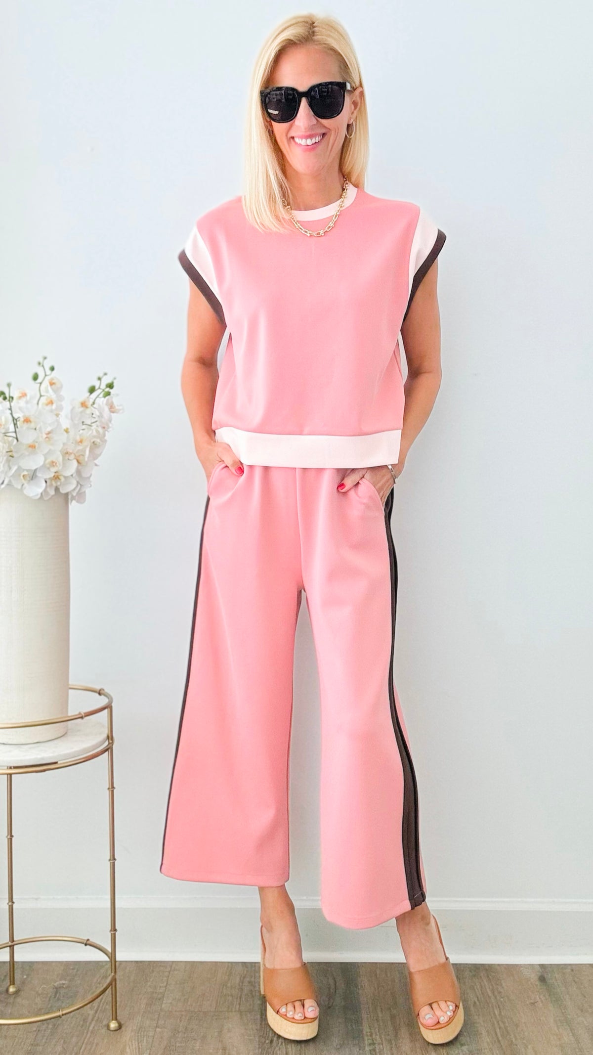 Straight Color Block Set-170 Bottoms-Why Dress-Coastal Bloom Boutique, find the trendiest versions of the popular styles and looks Located in Indialantic, FL