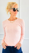 Hailey Knit Pullover Top - Dusty Pink-140 Sweaters-Cielo-Coastal Bloom Boutique, find the trendiest versions of the popular styles and looks Located in Indialantic, FL