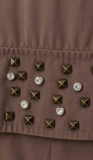Studded Socialite Italian Short- Brown