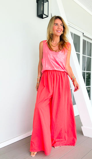 Eternal Sunshine Palazzo Pants - Red