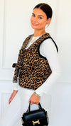 Wild Harmony Tie Front Vest-150 Cardigans/Layers-Umgee-Coastal Bloom Boutique, find the trendiest versions of the popular styles and looks Located in Indialantic, FL