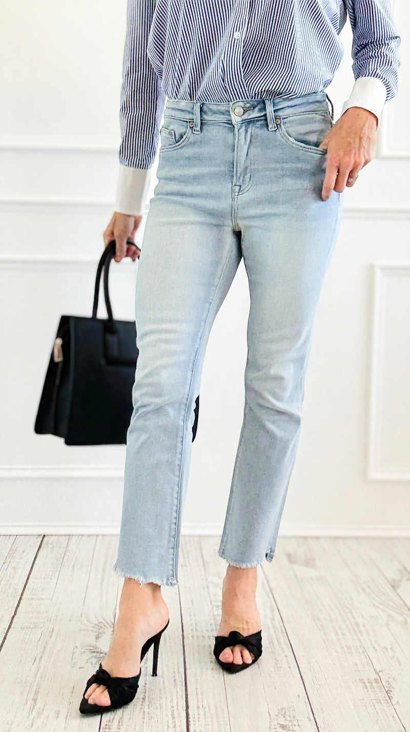 Weekend Crop Denim Pant-190 Denim-Mica Denim-Coastal Bloom Boutique, find the trendiest versions of the popular styles and looks Located in Indialantic, FL