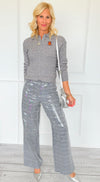 Bear Hug Cable Knit Polo Sweater - H.GREY-140 Sweaters-LOVE TREE-Coastal Bloom Boutique, find the trendiest versions of the popular styles and looks Located in Indialantic, FL