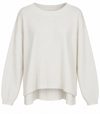 Break Free Seam Detail Italian Sweater - Off White