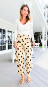 Dotted Daydream Barrel Pants-170 Bottoms-oddi-Coastal Bloom Boutique, find the trendiest versions of the popular styles and looks Located in Indialantic, FL