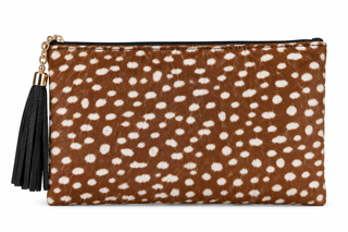 Wild Hide Tassel Clutch - Bambi