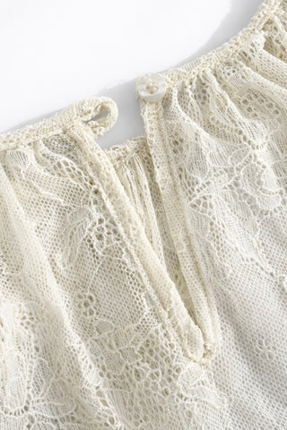 Whispered Lace Ruffle Italian Top