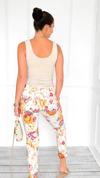 Sunday Bloom Italian Jogger-180 Joggers-V SKY-Coastal Bloom Boutique, find the trendiest versions of the popular styles and looks Located in Indialantic, FL
