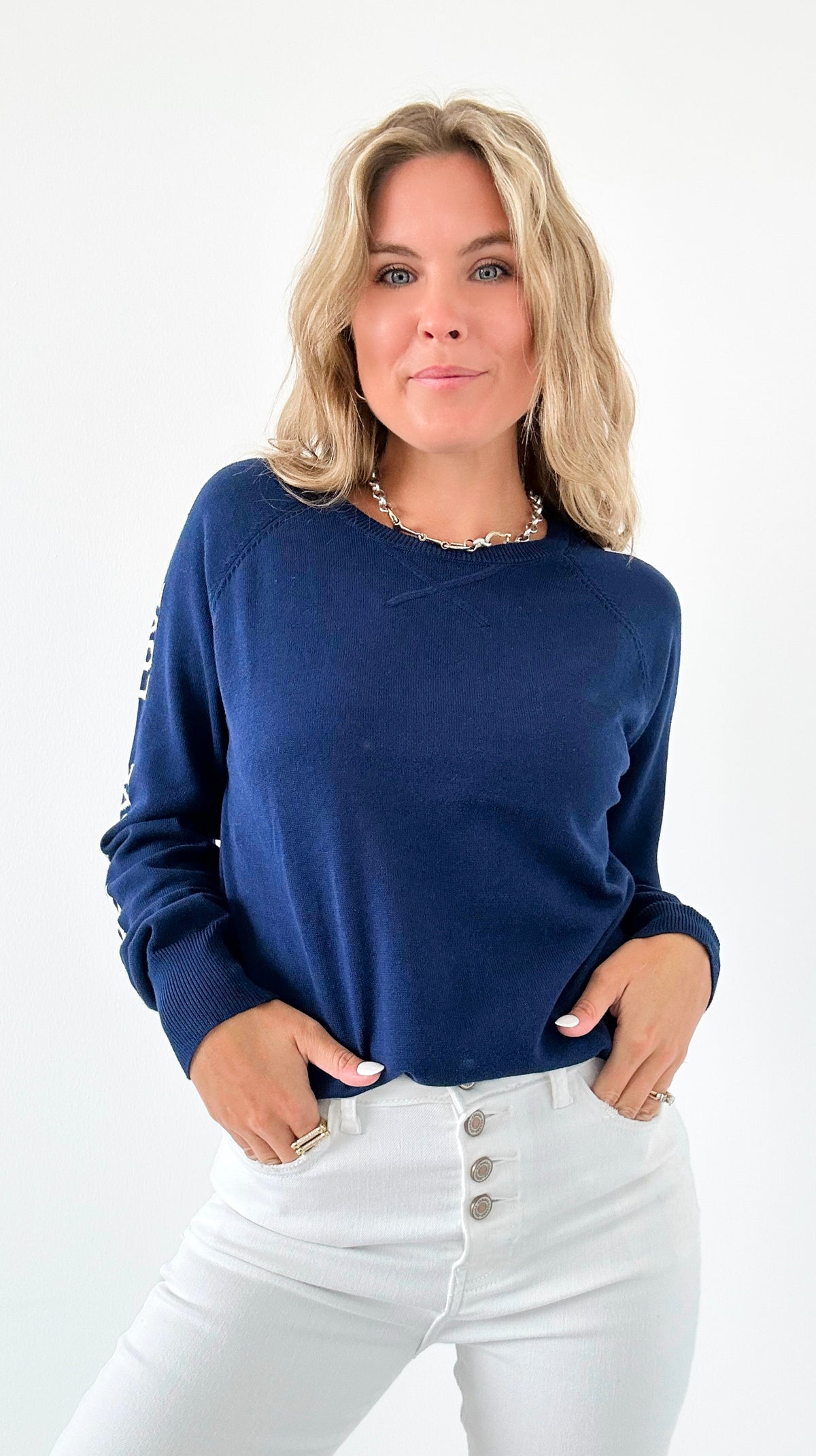 Side Note Love Sweater-140 Sweaters-Fate By LFD-Coastal Bloom Boutique, find the trendiest versions of the popular styles and looks Located in Indialantic, FL