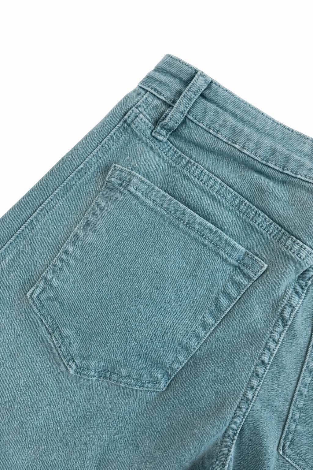 Utility Seam Straight-Leg Pants - Teal