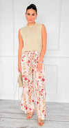 Petals Relaxed Italian Pant-100 Pants-BETTER GO-Coastal Bloom Boutique, find the trendiest versions of the popular styles and looks Located in Indialantic, FL