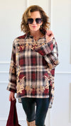 Vinework Plaid Italian Top-110 Long Sleeve Tops-TATTOO Z-Coastal Bloom Boutique, find the trendiest versions of the popular styles and looks Located in Indialantic, FL