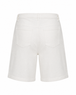 Classic High Waist Bermuda Shorts - White