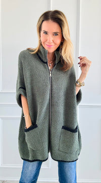 Cloud Comfort Cardigan - Olive-160 Jackets-NYW-Coastal Bloom Boutique, find the trendiest versions of the popular styles and looks Located in Indialantic, FL