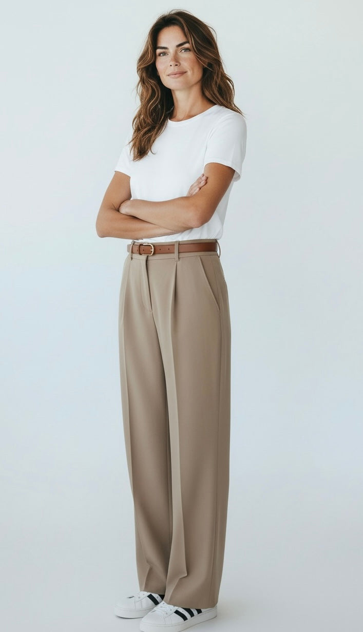 Soft Horizon Pleated Trousers-170 Bottoms/Shorts-Rousseau-Coastal Bloom Boutique, find the trendiest versions of the popular styles and looks Located in Indialantic, FL
