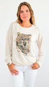 Jungle Icon Relaxed Top - Oat-130 Long Sleeve Tops-mystree-Coastal Bloom Boutique, find the trendiest versions of the popular styles and looks Located in Indialantic, FL