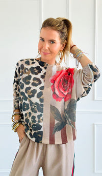 Split Pop Italian St Tropez Sweater-140 Sweaters-SORPRESA-Coastal Bloom Boutique, find the trendiest versions of the popular styles and looks Located in Indialantic, FL