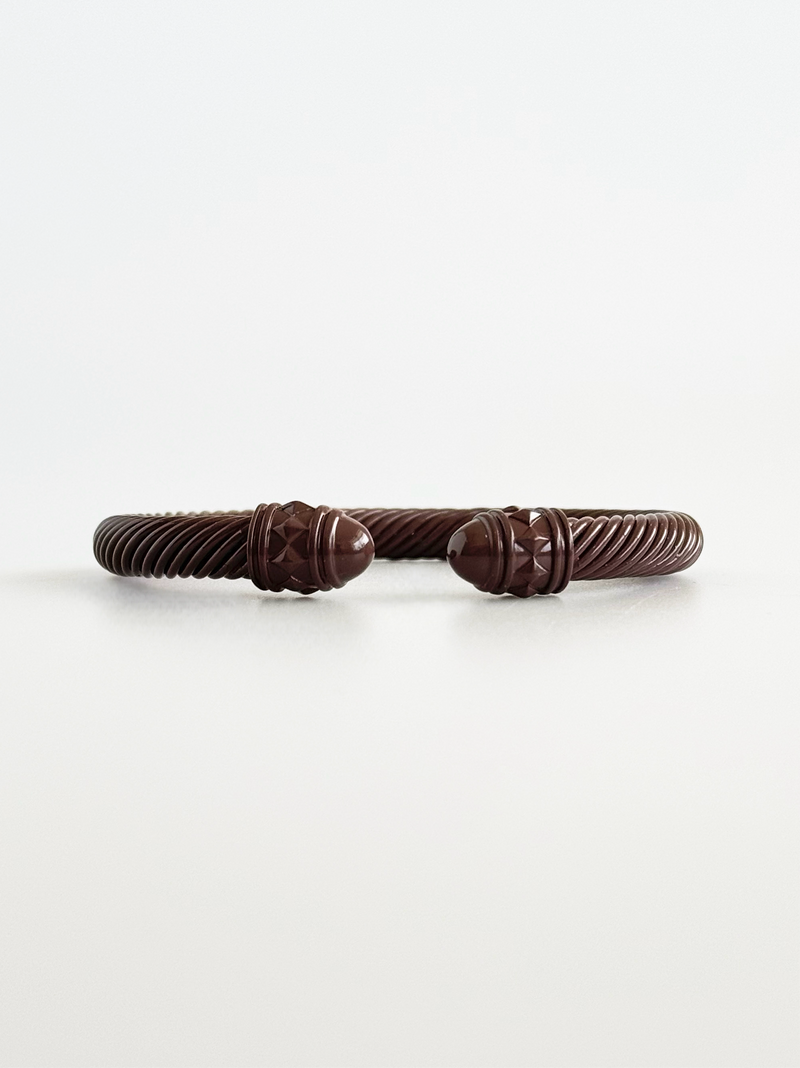 Twist Cuff Bracelet - Chocolate-230 Jewelry-DARLING-Coastal Bloom Boutique, find the trendiest versions of the popular styles and looks Located in Indialantic, FL