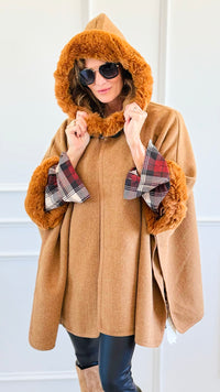 Wrapped in Warmth and Elegance Cape-160 Jackets-Original USA-Coastal Bloom Boutique, find the trendiest versions of the popular styles and looks Located in Indialantic, FL