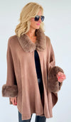 Timeless Faux Fur Coat - Mocha-160 Jackets-On Blue-Coastal Bloom Boutique, find the trendiest versions of the popular styles and looks Located in Indialantic, FL