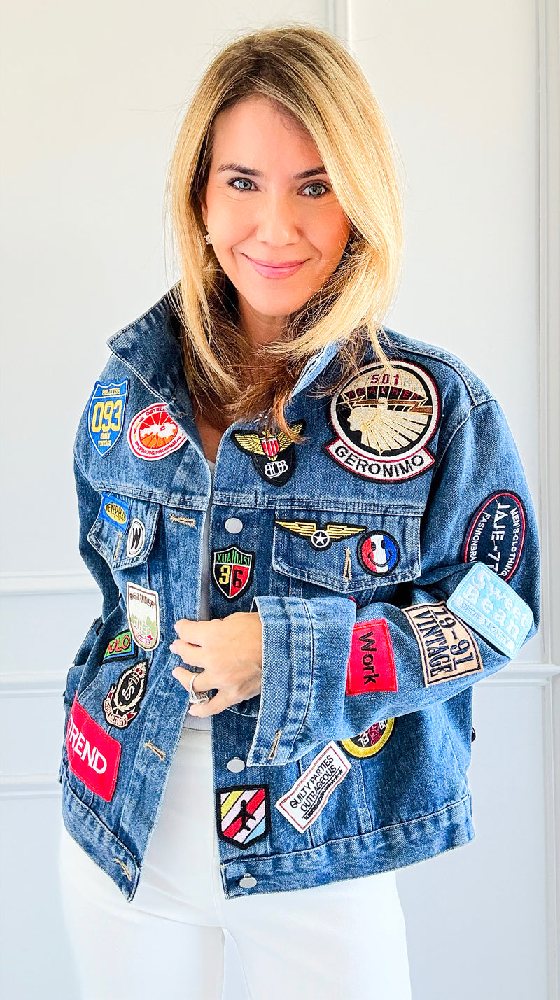 Vintage Rebel Embellished Jacket-160 Jackets-SALT-Coastal Bloom Boutique, find the trendiest versions of the popular styles and looks Located in Indialantic, FL