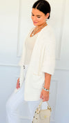Cuff & Comfort Chenille Cardigan-Cream-150 Cardigans/Layers-POL-Coastal Bloom Boutique, find the trendiest versions of the popular styles and looks Located in Indialantic, FL