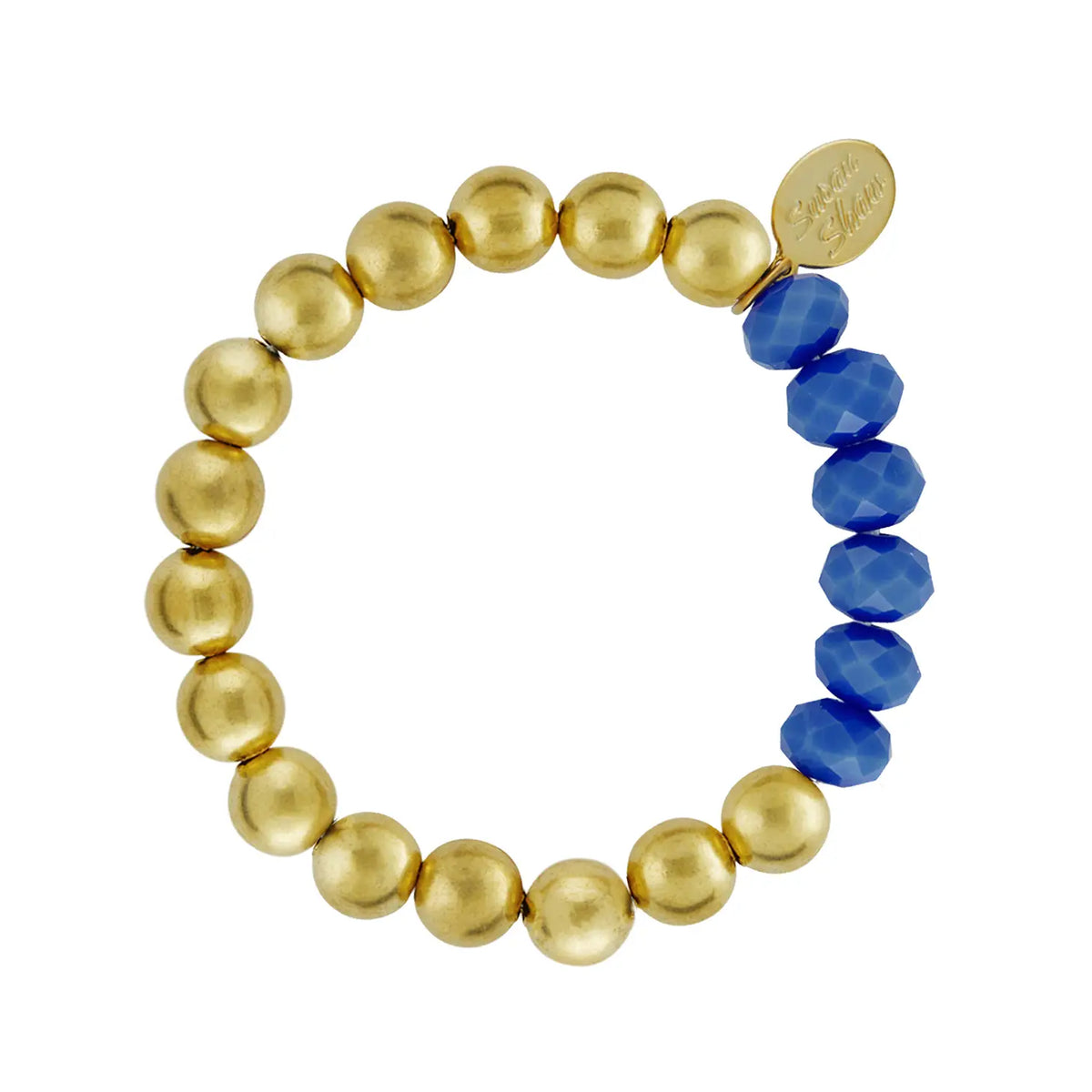 Blue Crystal Margaret Stretch Bracelet - Susan Shaw-230 Jewelry-SUSAN SHAW-Coastal Bloom Boutique, find the trendiest versions of the popular styles and looks Located in Indialantic, FL