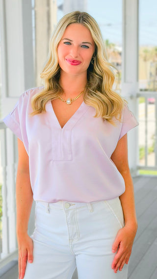 Quiet Poise Blouse Top - Baby Pink