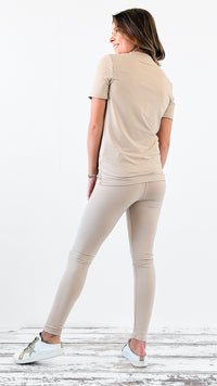 Effortless Move Active Set - Khaki-210 Loungewear/Sets-Love Poem-Coastal Bloom Boutique, find the trendiest versions of the popular styles and looks Located in Indialantic, FL