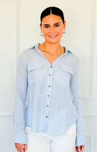 Timeless Lines Fitted Top-130 Long Sleeve Tops-Blu Pepper-Coastal Bloom Boutique, find the trendiest versions of the popular styles and looks Located in Indialantic, FL