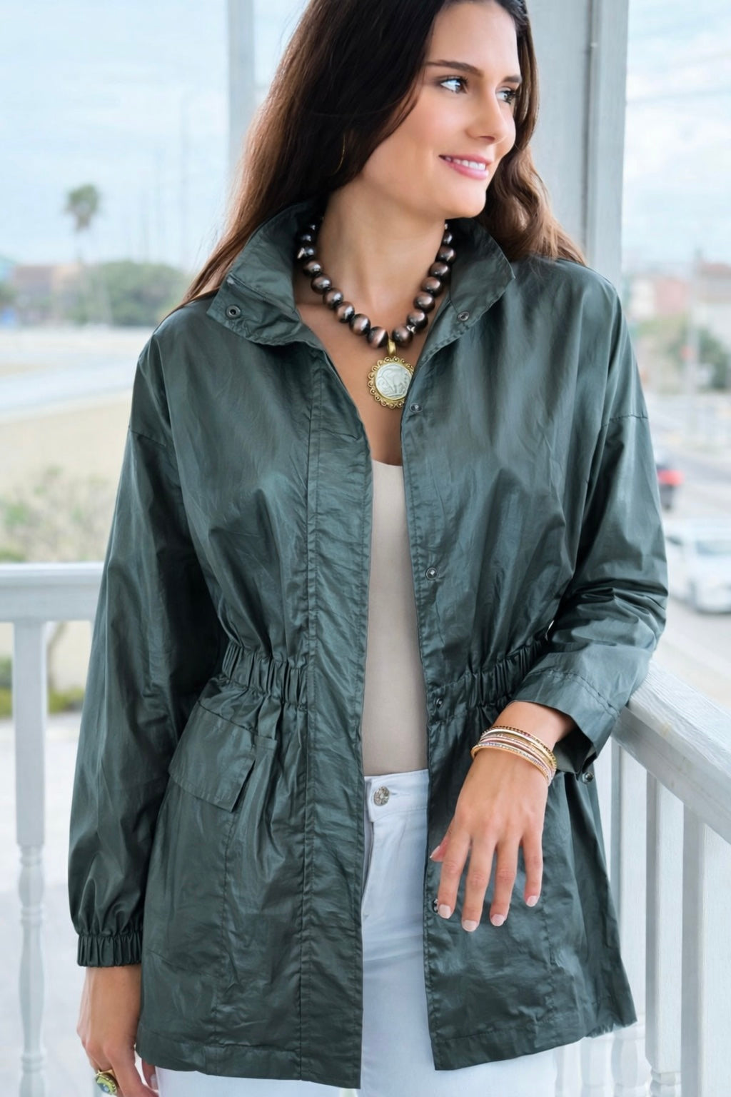 Metallic Lightweight Jacket
