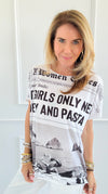 Women Times Italian Graphic Tee-110 short Sleeve Top-Italianissimo-Coastal Bloom Boutique, find the trendiest versions of the popular styles and looks Located in Indialantic, FL