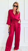 Slow Mornings Set - Burgundy-210 Loungewear/Sets-Jodifl-Coastal Bloom Boutique, find the trendiest versions of the popular styles and looks Located in Indialantic, FL