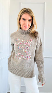 Give me Love Ribbed Sweater-140 Sweaters-listicle-Coastal Bloom Boutique, find the trendiest versions of the popular styles and looks Located in Indialantic, FL