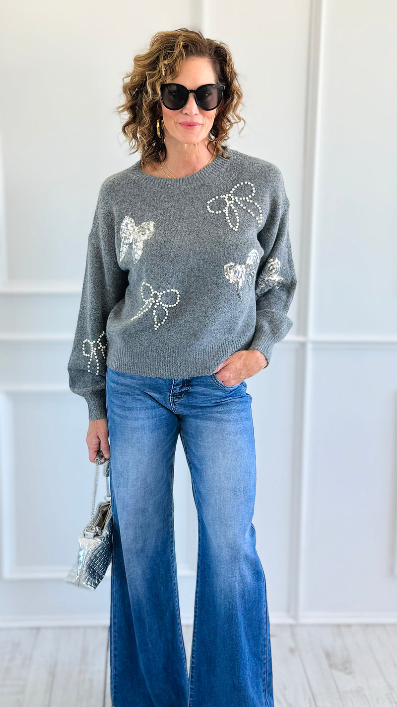 Take A Bow Sweater-140 Sweaters-Dreamers-Coastal Bloom Boutique, find the trendiest versions of the popular styles and looks Located in Indialantic, FL