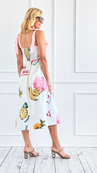 Island Retreat Fruit Print Dress-200 dresses/jumpsuits/rompers-SUGARLIPS-Coastal Bloom Boutique, find the trendiest versions of the popular styles and looks Located in Indialantic, FL