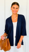 Sunday Italian Modal Cardigan- Navy-150 Cardigan Layers-Italianissimo-Coastal Bloom Boutique, find the trendiest versions of the popular styles and looks Located in Indialantic, FL