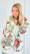 Tropic Jungle Italian Blazer-160 Jackets-Italianissimo-Coastal Bloom Boutique, find the trendiest versions of the popular styles and looks Located in Indialantic, FL