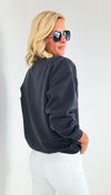 Santa Monica Leisure Sweatshirt-130 Long Sleeve Tops-reflex-Coastal Bloom Boutique, find the trendiest versions of the popular styles and looks Located in Indialantic, FL