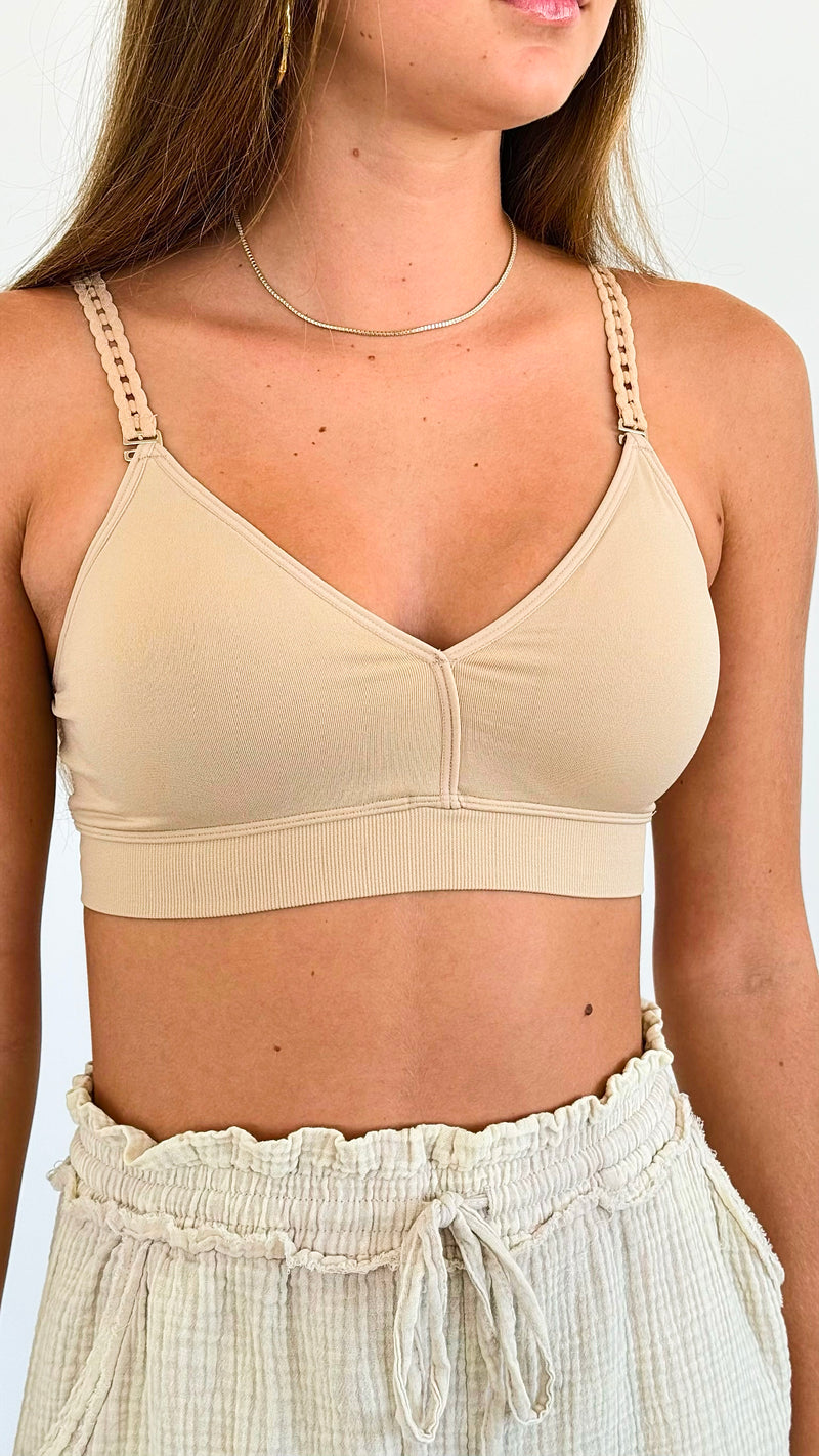 Nude Plunge Situation Bra - Nude Mini Loops-220 Intimates-Strap-its-Coastal Bloom Boutique, find the trendiest versions of the popular styles and looks Located in Indialantic, FL