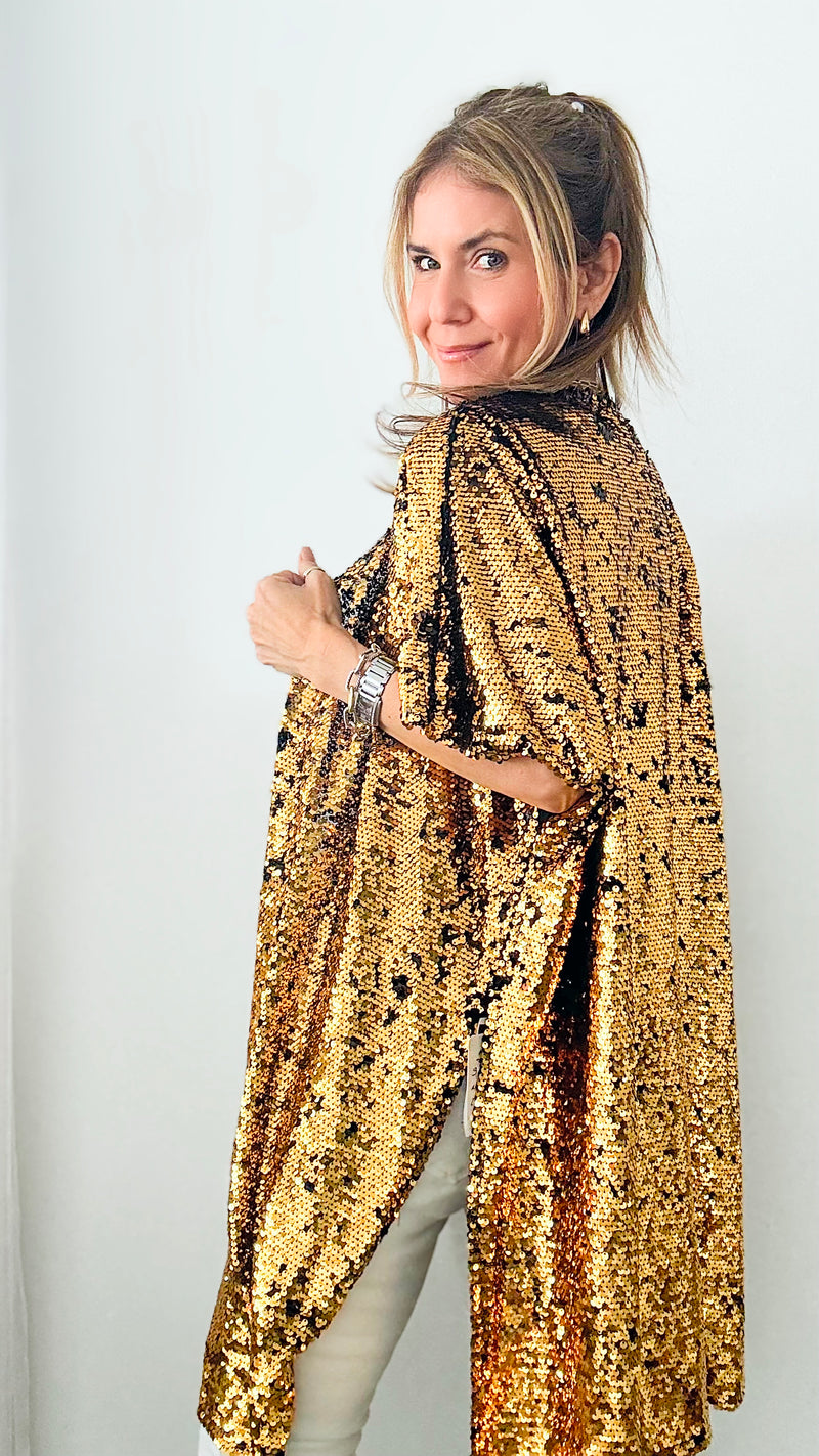 Stadium Tour Sequins Cardigan - Gold-150 Cardigan Layers-Rousseau-Coastal Bloom Boutique, find the trendiest versions of the popular styles and looks Located in Indialantic, FL