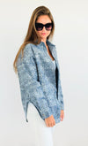 Sparkly Sequin Denim Shacket-130 Long Sleeve Tops-Hot & Delicious-Coastal Bloom Boutique, find the trendiest versions of the popular styles and looks Located in Indialantic, FL