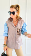 Bold Moves Mixed Italian Shirt-110 Long Sleeve Tops-SEÑORITA C-Coastal Bloom Boutique, find the trendiest versions of the popular styles and looks Located in Indialantic, FL