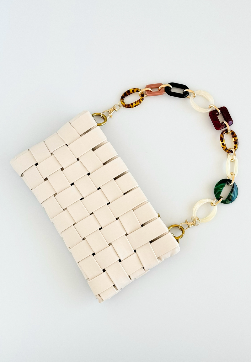 Tortoise Linked Acrylic Bag Chain-260 Other Accessories-GS JEWELRY-Coastal Bloom Boutique, find the trendiest versions of the popular styles and looks Located in Indialantic, FL