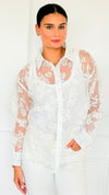 Rose Veil Long Sleeve Top-110 Long Sleeve Tops-sew in love-Coastal Bloom Boutique, find the trendiest versions of the popular styles and looks Located in Indialantic, FL
